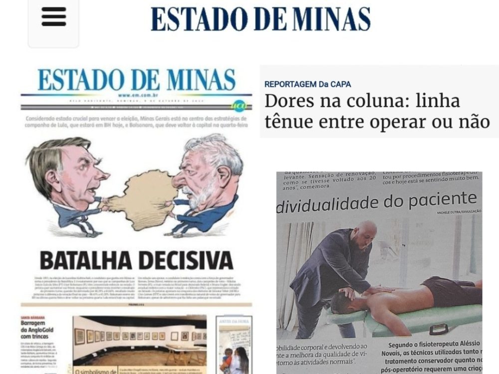 Registro da participação de Dr. Aléssio Novais em Estado de Minas